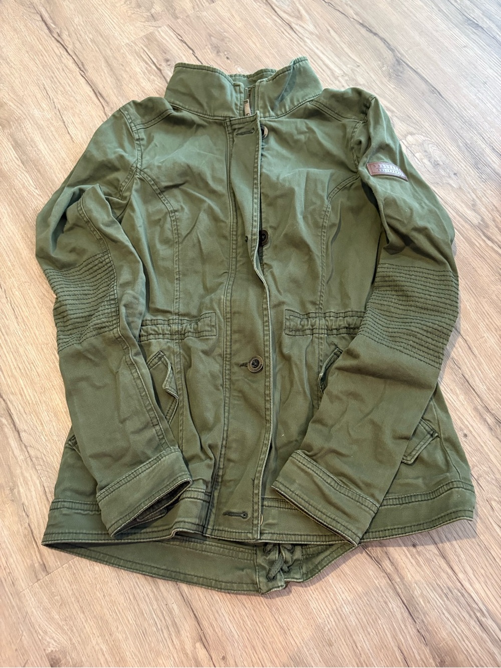 Y2K Hollister Military-Style Olive Utility Jacket